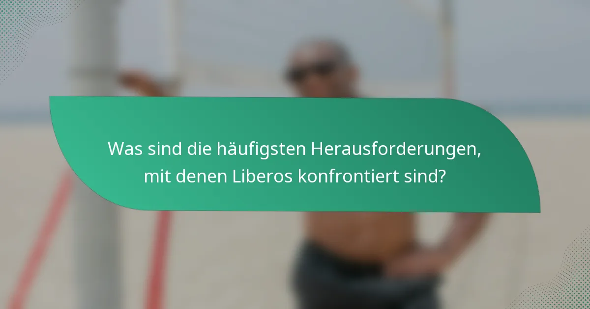 Was sind die häufigsten Herausforderungen, mit denen Liberos konfrontiert sind?